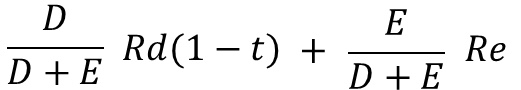 WACC의 계산식